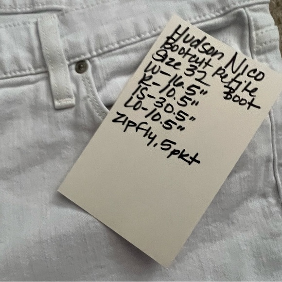 Hudson Women’s Nico Bootxut Petite Midrise Jean in White 2 - Picture 13 of 13